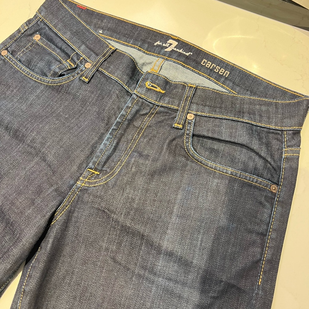 7 for all Mankind blue jeans straight fit